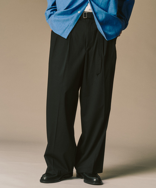 417 EDIFICE（フォーワンセブンエディフィス）の「TRW  ベルテッドパンツ（スラックス・メンズ・チャコールグレー/ブラック・MEDIUM/LARGE）」の13枚目の写真