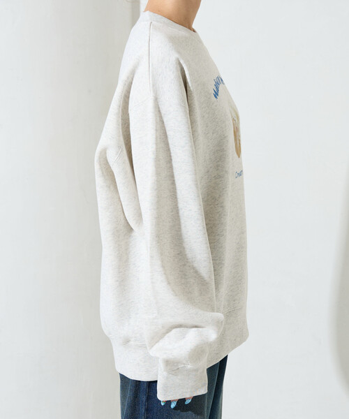 FREAK'S STORE（フリークスストア）の「限定展開　Maison terrier / メゾン・テリア 刺繍 × プリント スウェット（スウェット・レディース・ナチュラル/ブラック/ライトグレー・ﾌﾘ-）」の22枚目の写真
