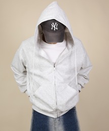 aimoha | ドロップショルダーフルジップパーカー/Drop shoulder full zip hoodie(パーカー)
