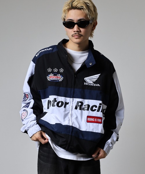 セール】HONDA 百花繚乱 レーシングジャケット ナイロンブルゾン