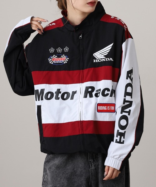 セール】HONDA 百花繚乱 レーシングジャケット ナイロンブルゾン