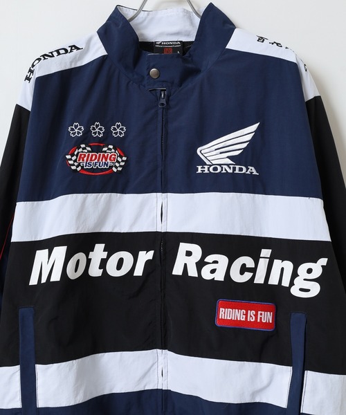 FUNALIVE(ファンアライブ)の「HONDA 百花繚乱 レーシングジャケット ナイロンブルゾン(ナイロンジャケット・メンズ・ブラック系1/ブラック系2/ネイビー・M/L)」の11枚目の写真