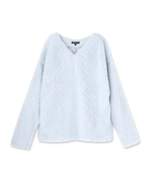 INDIVI(インディヴィ)の「【洗える】エアリーシャギートップス(Tシャツ/カットソー・レディース・オフホワイト/ナチュラル/サックスブルー・05/13/15 /34/38)」の4枚目の写真