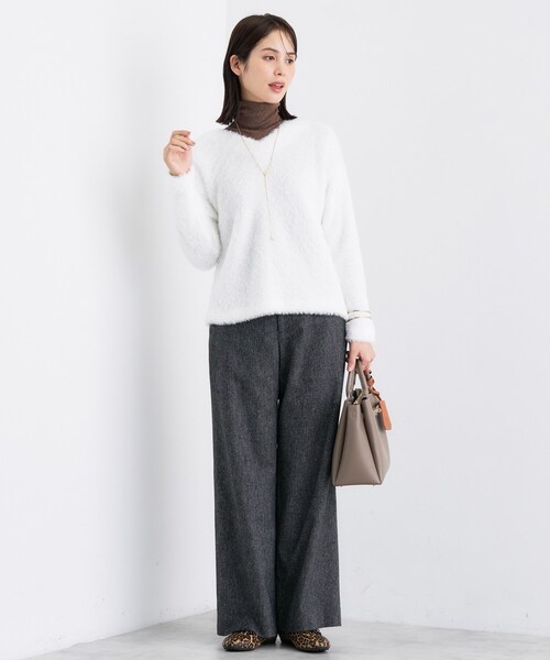 INDIVI(インディヴィ)の「【洗える】エアリーシャギートップス(Tシャツ/カットソー・レディース・オフホワイト/ナチュラル/サックスブルー・05/13/15 /34/38)」の7枚目の写真