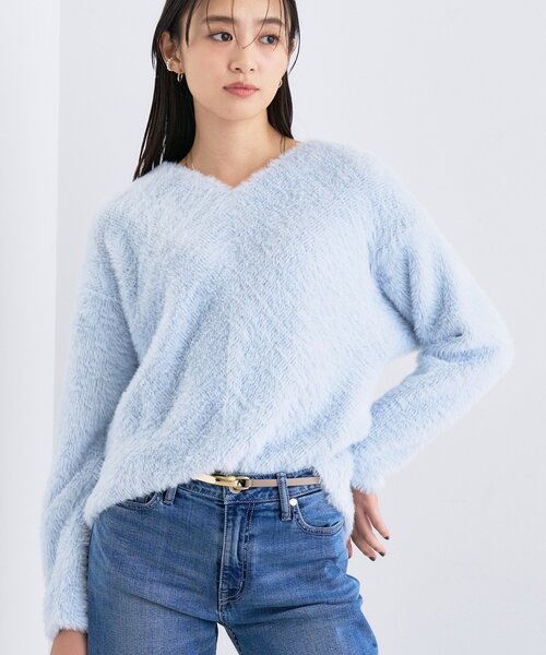 INDIVI(インディヴィ)の「【洗える】エアリーシャギートップス(Tシャツ/カットソー・レディース・オフホワイト/ナチュラル/サックスブルー・05/13/15 /34/38)」の13枚目の写真