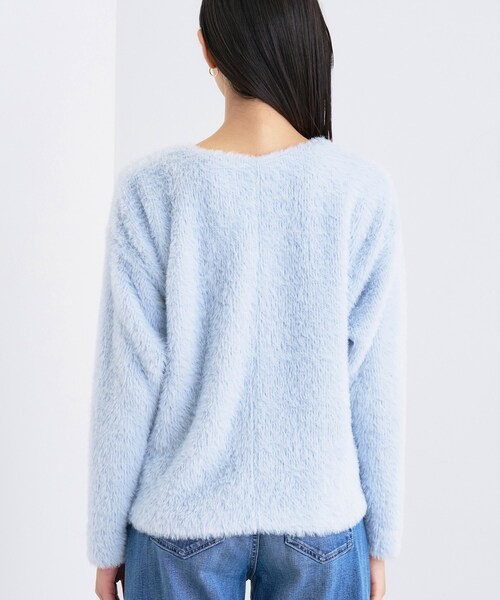 INDIVI(インディヴィ)の「【洗える】エアリーシャギートップス(Tシャツ/カットソー・レディース・オフホワイト/ナチュラル/サックスブルー・05/13/15 /34/38)」の19枚目の写真