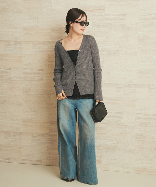 セール】layered lace satin キャミソール（キャミソール）｜Plage