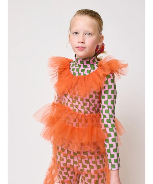 BOBO CHOSES(ボボショーズ)の「Tul top(シャツ/ブラウス・キッズ・オレンジ・8-9y/6-7YEAR/4-5YEAR/2-3YEAR/10-11y/12-13y)」の4枚目の写真