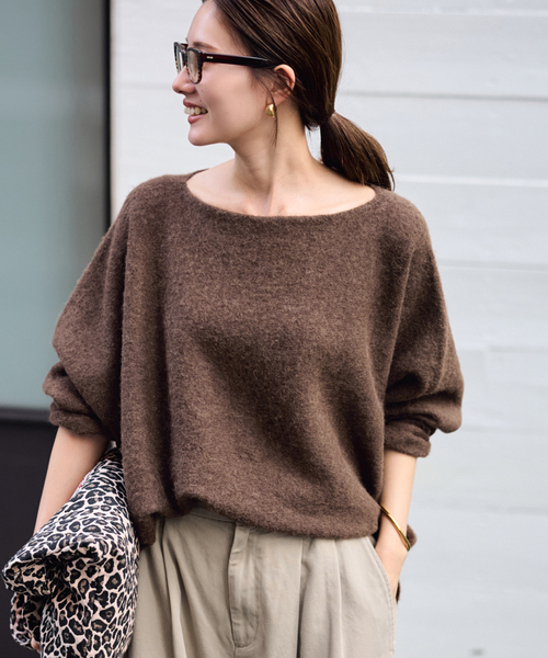 ≪WEB限定追加≫ベビーアルパカmixドルマンニュアンスプルオーバー