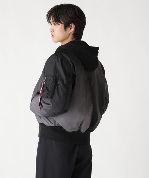 Alpha Industries(アルファインダストリーズ)の「Alpha Industries/アルファインダストリーズ/GRADIENT WASHED FLIGHT JACKET/グラディエント ウォッシュド フライトジャケット(ブルゾン・メンズ・ブラック・L/M/S/XL)」の14枚目の写真
