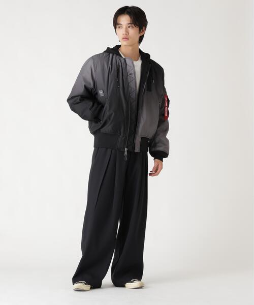 Alpha Industries(アルファインダストリーズ)の「Alpha Industries/アルファインダストリーズ/GRADIENT WASHED FLIGHT JACKET/グラディエント ウォッシュド フライトジャケット(ブルゾン・メンズ・ブラック・L/M/S/XL)」の15枚目の写真