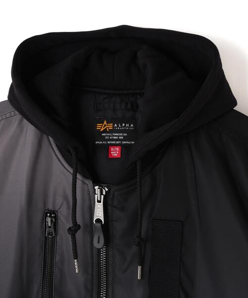 Alpha Industries(アルファインダストリーズ)の「Alpha Industries/アルファインダストリーズ/GRADIENT WASHED FLIGHT JACKET/グラディエント ウォッシュド フライトジャケット(ブルゾン・メンズ・ブラック・L/M/S/XL)」の18枚目の写真