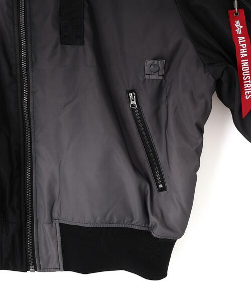 Alpha Industries(アルファインダストリーズ)の「Alpha Industries/アルファインダストリーズ/GRADIENT WASHED FLIGHT JACKET/グラディエント ウォッシュド フライトジャケット(ブルゾン・メンズ・ブラック・L/M/S/XL)」の5枚目の写真