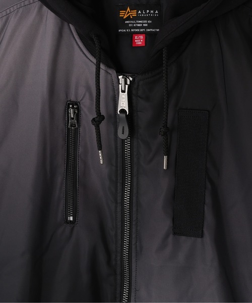 Alpha Industries（アルファインダストリーズ）の「Alpha Industries/アルファインダストリーズ/GRADIENT WASHED FLIGHT JACKET/グラディエント ウォッシュド フライトジャケット（ブルゾン・メンズ・ブラック・L/M/S/XL）」の5枚目の写真