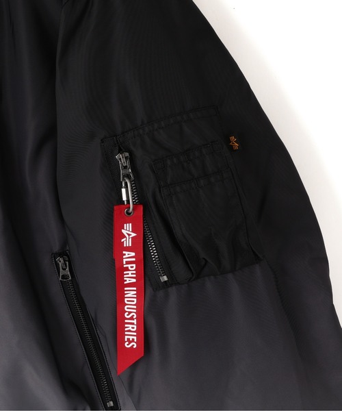Alpha Industries（アルファインダストリーズ）の「Alpha Industries/アルファインダストリーズ/GRADIENT WASHED FLIGHT JACKET/グラディエント ウォッシュド フライトジャケット（ブルゾン・メンズ・ブラック・L/M/S/XL）」の8枚目の写真