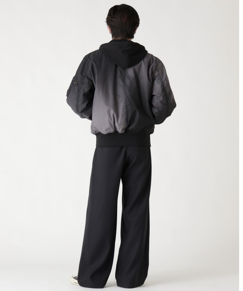 Alpha Industries（アルファインダストリーズ）の「Alpha Industries/アルファインダストリーズ/GRADIENT WASHED FLIGHT JACKET/グラディエント ウォッシュド フライトジャケット（ブルゾン・メンズ・ブラック・L/M/S/XL）」の19枚目の写真