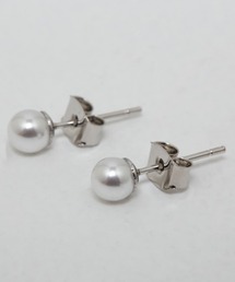 一粒 フェイク パール ピアス