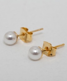 一粒 フェイク パール ピアス