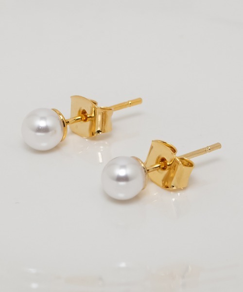 kirakiraShop（キラキラショップ）の「一粒 フェイク パール ピアス（ピアス（両耳用）・レディース・ゴールド/シルバー・FREE）」の7枚目の写真