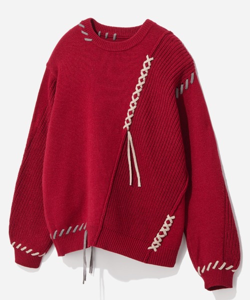 HAREニットセーター フラワーモチーフメランジニット(HARE)（ニット/セーター）｜HARE