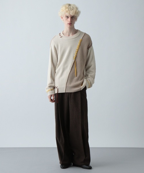 クロスステッチニットプルオーバー(HARE)（ニット/セーター）｜HARE