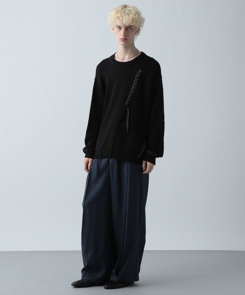 HARE(ハレ)の「クロスステッチニットプルオーバー(HARE)(ニット/セーター・メンズ・ホワイト/ブラック/ブルー/レッド/グリーン・FREE)」の8枚目の写真