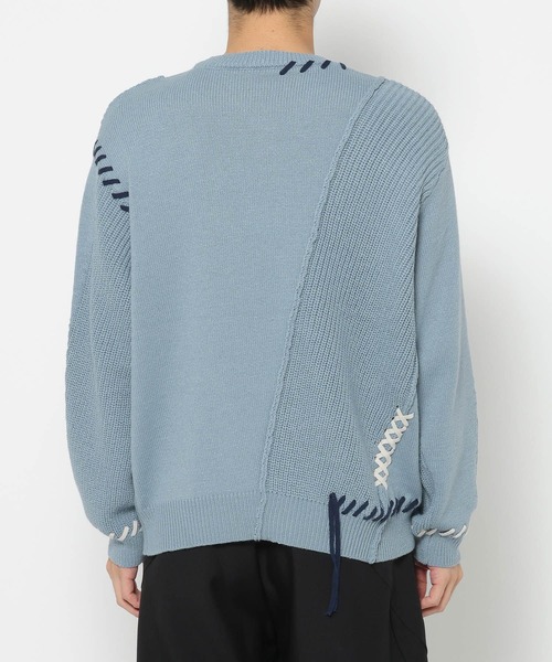 HARE(ハレ)の「クロスステッチニットプルオーバー(HARE)(ニット/セーター・メンズ・ホワイト/ブラック/ブルー/レッド/グリーン・FREE)」の21枚目の写真