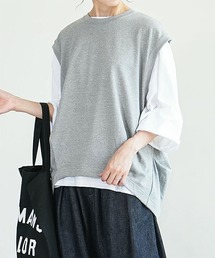 ペンネ天竺 背中タックベスト