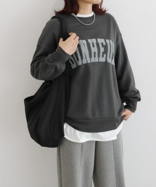 Pierrot(ピエロ)の「オーバーサイズロゴスウェット(スウェット・レディース・ネイビー/オートミール/チャコール・L/M/S/LL)」の20枚目の写真