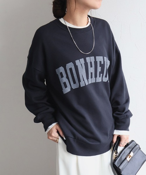 Pierrot(ピエロ)の「オーバーサイズロゴスウェット(スウェット・レディース・ネイビー/オートミール/チャコール・L/M/S/LL)」の5枚目の写真