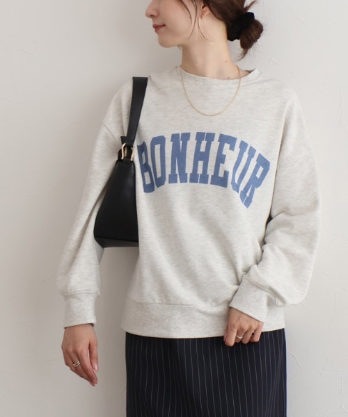 Pierrot(ピエロ)の「オーバーサイズロゴスウェット(スウェット・レディース・ネイビー/オートミール/チャコール・L/M/S/LL)」の10枚目の写真