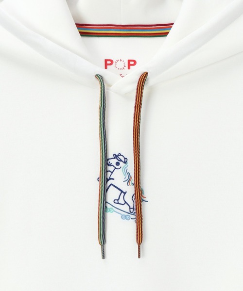 Paul Smith(ポールスミス)の「エステルレーヨンダンボール パーカ【853298 P7188A】(パーカー・メンズ・ホワイト/グリーン/ブラック・MEDIUM/LARGE)」の4枚目の写真