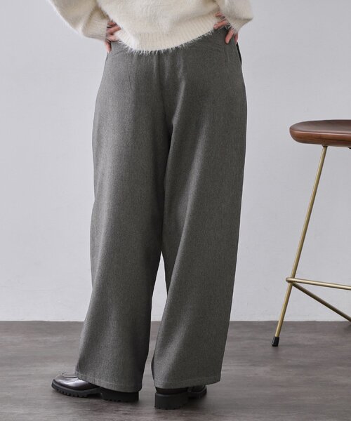 OPAQUE.CLIP（オペークドットクリップ）の「メランジ カーヴィーパンツ【洗濯機OK】（その他パンツ・レディース・チャコールグレー/ブラウン系その他・36/38/40）」の3枚目の写真