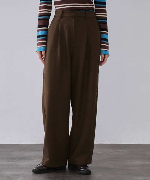 OPAQUE.CLIP（オペークドットクリップ）の「メランジ カーヴィーパンツ【洗濯機OK】（その他パンツ・レディース・チャコールグレー/ブラウン系その他・36/38/40）」の11枚目の写真