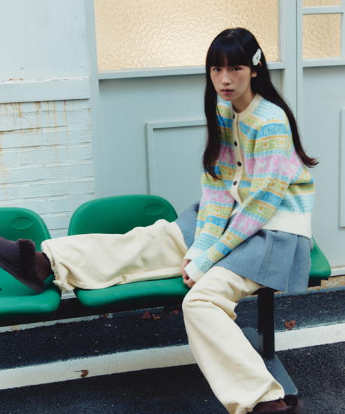 RONRON(ロンロン)の「KITTY RONRON FAIR ISLE KNIT CARDIGAN IVORY(カーディガン/ボレロ・レディース・その他・FREE)」の2枚目の写真