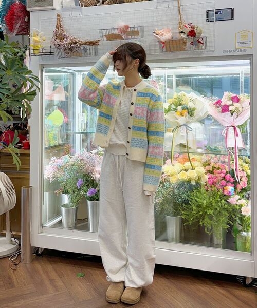 RONRON(ロンロン)の「KITTY RONRON FAIR ISLE KNIT CARDIGAN IVORY(カーディガン/ボレロ・レディース・その他・FREE)」の6枚目の写真