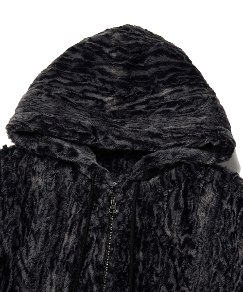 WKNDRS(ウィーキャンドース)の「FAUX FUR ZIPUP HOODIE (BLACK)(ムートンコート・レディース・その他・LARGE/X-LARGE/MEDIUM)」の3枚目の写真