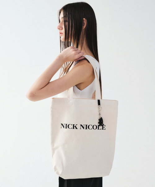 NICK&NICOLE(ニックアンドニコール)の「NICOLE RING CANVAS ECOBAG_OATMEAL(エコバッグ/サブバッグ・レディース・その他・FREE)」の4枚目の写真