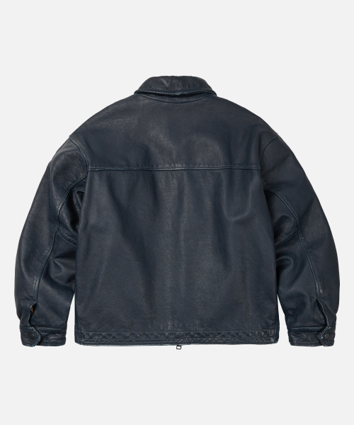 FRIZMWORKS（フリズムワークス）の「DESTROYED COWHIDE LEATHER JACKET _ WASHED NAVY（ライダースジャケット・メンズ・その他・SMALL/MEDIUM/LARGE/X-LARGE）」の3枚目の写真