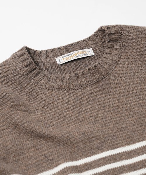 FRIZMWORKS(フリズムワークス)の「WOOL STRIPE RELAX KNIT _ BEIGE(ニット/セーター・レディース・その他・MEDIUM/LARGE/X-LARGE)」の7枚目の写真