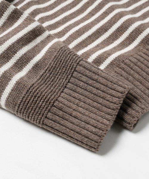 FRIZMWORKS(フリズムワークス)の「WOOL STRIPE RELAX KNIT _ BEIGE(ニット/セーター・レディース・その他・MEDIUM/LARGE/X-LARGE)」の3枚目の写真