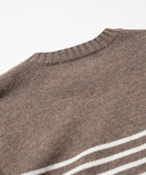 FRIZMWORKS(フリズムワークス)の「WOOL STRIPE RELAX KNIT _ BEIGE(ニット/セーター・レディース・その他・MEDIUM/LARGE/X-LARGE)」の4枚目の写真