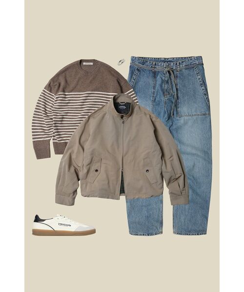 FRIZMWORKS(フリズムワークス)の「WOOL STRIPE RELAX KNIT _ BEIGE(ニット/セーター・レディース・その他・MEDIUM/LARGE/X-LARGE)」の5枚目の写真
