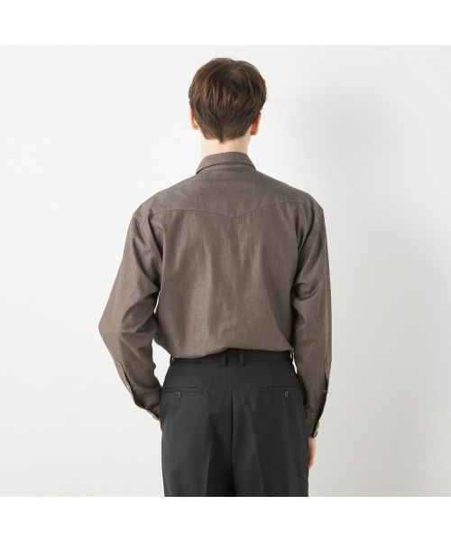 SUIT SELECT(スーツセレクト)の「【RBC】シャツ/インディゴ染(シャツ/ブラウス・メンズ・ブラウン/ブルー・首回り39cm-裄丈84cm/首回り41cm-裄丈86cm)」の4枚目の写真