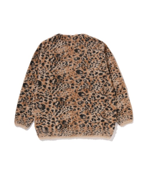 A BATHING APE(アベイシングエイプ)の「WILD LEOPARD PATTERN SHAGGY KNIT CARDIGAN(ニット/セーター・レディース・ピンク/ベージュ・FREE)」の6枚目の写真