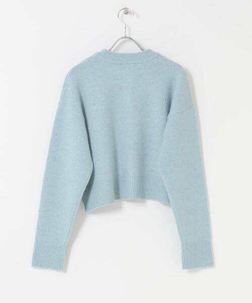 SENSE OF PLACE by URBAN RESEARCH（センスオブプレイスバイアーバンリサーチ）の「『洗濯可』ボールビーズカーディガン（カーディガン/ボレロ・レディース・チャコールグレー/ライトブルー/ベージュ・ONE）」の7枚目の写真