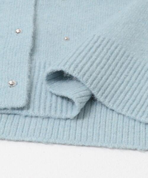 SENSE OF PLACE by URBAN RESEARCH（センスオブプレイスバイアーバンリサーチ）の「『洗濯可』ボールビーズカーディガン（カーディガン/ボレロ・レディース・チャコールグレー/ライトブルー/ベージュ・ONE）」の6枚目の写真