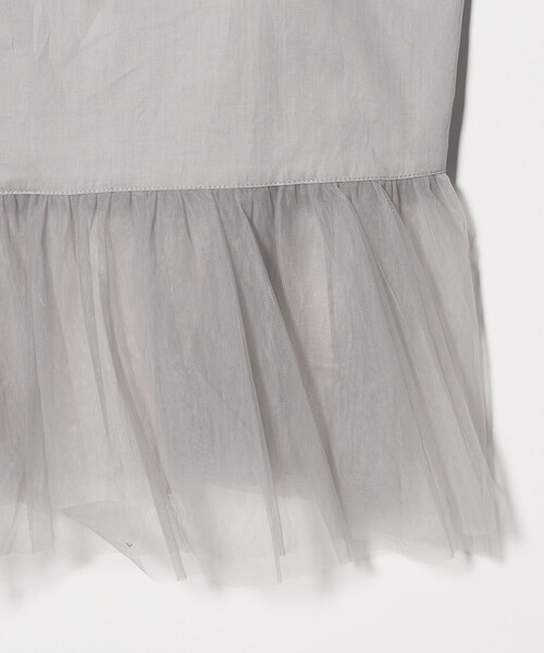 green label relaxing(グリーンレーベルリラクシング)の「ニット × チュール キャミソール プルオーバー セット(ニット/セーター・レディース・オフホワイト/ブラック/ダークグレー・FREE)」の6枚目の写真