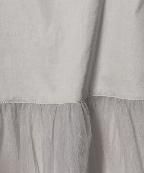 green label relaxing(グリーンレーベルリラクシング)の「ニット × チュール キャミソール プルオーバー セット(ニット/セーター・レディース・オフホワイト/ブラック/ダークグレー・FREE)」の5枚目の写真