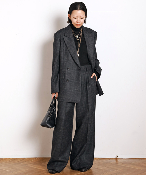 グレンチェックダブルジャケット（テーラードジャケット）｜AP STUDIO